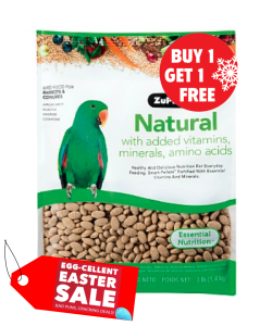 ZuPreem Natural Med/Lrg - Complete Food for Parrots 3lb - BOGOF
